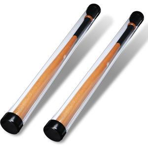 Pangda Baseball Bat Display Case 36 Inches Mahjong Mat Case Protected Plastic Baseball Bat Display Tube Box for Desk Wall(2 Sets)
