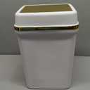 Bathroom Trash Can with Lid 4 Gallon Trash Can Small Garbage Can White Trash Can with 300 Counts Trash Bags for Kitchen Bedroom Office Dorm