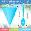 6 Pack 6oz Reusable Silicone Snow Cone Cup Set Leakproof Cups & Spoon with Holders for Summer Cookout Party Kid Friendly, for Slushies Shaved Ice & Ice Cream(Rainbow)