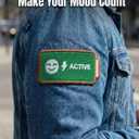 2 x Emotion Battery Sew-on Patch Set, Embroidery Mood Patches for Jackets, Backpacks, Caps & DIY Crafts, Tactical Gear & Workwear Decor, Funny Gift for Friends & Family (10)