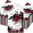 Roses Bat Napkins Halloween Napkins Disposable Halloween Floral Paper Guest Towels for Powder Room Bathroom Wedding Birthday Bridal Baby Shower,120PCs
