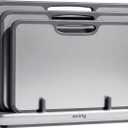 SMIRLY Titanium Cutting Board for Kitchen, Double Sided Chopping Board Set with Holder, 100% Pure Titanium, Dishwasher Safe, 3 Pack