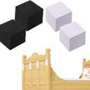 24pcs Headboard Stoppers for Wall, 2.4x2.4x0.4 Inch EVA Foam Anti-Shake Bed Noise Bumpers Headboard Wall Protector Stabilizer Fixings Pads Gap Filler for Furniture Protection (White, Black)