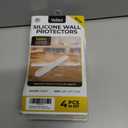 2 x 4 Clear Silicone Wall Protector Strips  Self-Adhesive Door Slam Stoppers & Noise Dampening Bumpers for Cabinets, Car, Toilet Lids, Drawers, Shower  5.5" x 0.7" x 0.2" by Vellax