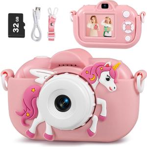 Kids Camera Toddler Toys for Girls, 3-12 Year Old Girl Birthday Gifts Toys, 48MP HD Kids Digital Camera for Kids, 1080P HD Video Toddler Camera Kid Toys Gifts for 3 4 5 6 7 8 9 10 Year Old Girls (Pink)