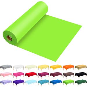 54 Inch X 100 Feet Plastic Table Cover Roll Premium Disposable Plastic Tablecloth for All Type/Shape Tables | Picnic, Party, Banquet, Birthdays, Weddings (Lime Green, 54 Inch X 100 Feet), 1200" x 54"
