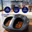MIKO Foot Massager Machine - Deep Kneading, Shiatsu, Air Compression, and Heat Therapy - Plantar Fasciitis, Diabetics, Neuropathy, Fits Up to Men Size 12