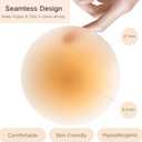 Pasties Sticky Bra Nipple Covers for Women Hypoallergenic Waterproof Reusable Silicone Bra Adhesive Bra with Box (Caramel)