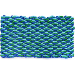MAINEVENT Lobster Rope Mat Seafoam 30x17 Inch, USA-Designed Lobster Rope Door Mat Outdoor, All-Weather Nautical Door Mat, Non-Fade Lobster Doormat, Front Door Welcome Mat