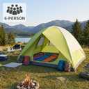 Heavy Duty Camping Tents, Outdoor Tents, 6 Person Family Camping Tent,Waterproof Windproof, 210D Oxford Fabric Ground Cloth