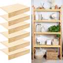 Durable Solid Wood Shelf Covers for Wire Shelving Easy Snap-On Design for Pantry, Closet & Kitchen Organization, (6-Pack, 24"x12")