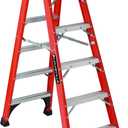 Louisville Ladder 6-Foot Fiberglass Twin Front Step Ladder, 375-Pound Load Capacity, Type IAA, FM1406HD