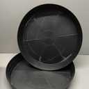 Plant Saucer 18 Inch, Extra Large Planter Saucer 2 Pack, Plastic Plant Saucers for Indoors and Outdoors, Plant Pot Saucers, Drainage Tray for 16, 17, 18 in Planters (Black)