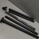 32"-72" Curtain Rods, 1 inch Diameter Window Curtain Rod Set,Heavy Duty Curtain Rods with Aluminium Finials,Black