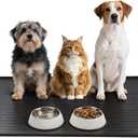 Large Dog Mats for Food and Water, 40"x30" Waterproof Pet Food Mats for Floor Nonslip Silicone Bowl Mats with Raised Edges