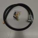 33'' Air Release Extension Hose, 7-Pack Tire Inflator Replacement Hose w/Presta Valve Adaptor&Ball Pump Needle Kit, Tire Valve Air Chuck Lock for Bike Pump Portable Air Compressor Attachments (Upgraded Set)