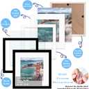 12x12 Wood Picture Frames for Wall Hanging or Tabletop,Diamond Painting Frame Baby Scan Picture Frames with 2 Mats Display 8x8 or 10x10 for Family Walls Decoration,Anniversary,Wedding,Christmas(Black)