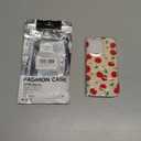 Red Cherry Bow Design Phone Case for iPhone 15 Pro,Cute Trendy Aesthetic Fruit Retro Preppy Y2k Girl Woman Protective Cover for iPhone 15 Pro 6.1 Inch