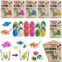 Valentines Day Gifts for Kids, 24 Pack Hatching Dinosaur Eggs Card Bulk Funny Dino Valentine Exchange Cards Novelty Toys for Boys Girls Toddler School Class Classroom Birthday Party Decorations Favors