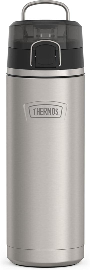 THERMOS ICON SERIES, Stainless Steel Water Bottle with Spout - 24 Ounce, Matte Stainless Steel - Vacuum Insulated Water Bottle with Lid