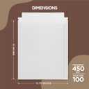 Rigid Mailers 12.75x15 Inches Pack of 100 Self Adhesive White Magazine Mailers Used as Mailing Supplies for Mailing Documents, Photos, CDs, Magazines and Literature