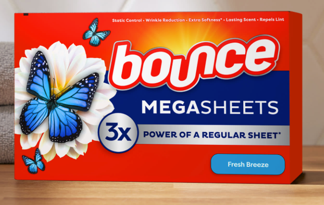 Bounce Wrinkle Guard Mega Sheet Outdoor Fresh 40 Sheets per Box