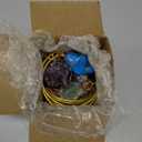 Crystal Wall Decor 7 Chakra Stones Hanging Ornament Raw Gemstone Pendant Decorative Spiritual Home Decor with Gift Box for Meditation (Gold)