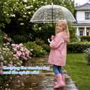 Kids Clear Bubble Umbrella with Dome Canopy for Toddler Boys Girls