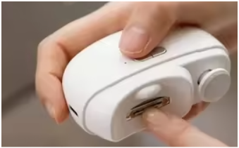 Electric Nail Clipper, Rechargeable Nail Trimmer with LED Light & Nail Storage, One-Touch Quiet Fingernail & Toenail Cutter for Adults & Seniors, USB-C, Long Battery Life White