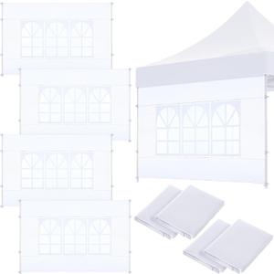Windyun 4 Pcs Sidewall for 10 x 10 Canopy Frame Sidewall with Window Wall Only Outdoor Camping Picnic Canopy Sidewalls Window Decor Sidewall for Pop up Tent Outdoor Party (White) Windyun 4 Pcs Sidewall for 10 x 10 Canopy Frame Sidewall with Window Wall Only Outdoor Camping Picnic Canopy Sidewalls Window Decor Sidewall for Pop up Tent Outdoor Party (White)