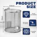 1/8″ Mesh 5 Gallon Stainless Steel Parts Wash Strainer Basket, 1 Pcs