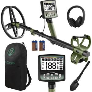 Professional Metal Detector for Adults,12" IP68 Waterproof Search Coil with LCD Backlight,5 Modes Gold Detector,Advanced DSP Chip&High Accuracy System for Beach/Gold Hunting