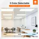 LEDVANCE 2x4 LED Flat Panel Light, Ceiling Light Fixture, 30W/35W/45W, Selectable Color 3500K/4000K/5000K, 3300/3850/5000 LMS, Dimmable LED Lights for Office, Classroom, Garage - 1 Pack (62699)