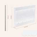 9.5'' Large Acrylic Straw Holder for Cabinet Door  Reusable Straw Organizer Storage Dispenser, Space-Saving Kitchen Accessories with Strong Adhesive, Transparent Cupboard Door Mounted Container