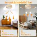 Eamonex Boho Bamboo Small 18 DC Ceiling Fan with Light Fixture and Remote Control,Enclosed Wicker Caged Rattan Cage Drum Low Profile Flush Mount Fandelier for Kitchen Nursery Bedroom Indoor