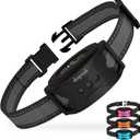 DogRook Rechargeable Dog Bark Collar - No Shock Training Smart Collar - Beep & Vibrating - Anti Bark Collar for Large Dog, Medium & Small Dog - No Shock Bark Collar - 12-110 lbs (Black)