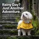 Dog Raincoat, Waterproof Windproof Rain Jacket with Reflective Strips and Leash Hole, Adjustable Fit Rain Coat for Small Medium Large Extra Large Dogs, Full-Body Coverage, Yellow, XXL
