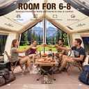 6-8 Person Inflatable Tent for Camping with Skylight & Stove Jack-125×96.5