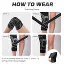 Professional Compression Knee Sleeve for Women Knee Pain Relief Knee Brace with Side Stabilizers for Meniscus Tear,Inflammation Relief, and Circulation, Knee Support for Women and Men M (Black)