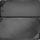 GGC Cast Iron Reversible Griddle, Double-sided Griddle pan for Indoor and Outdoor Cooking, 20 x 10.5 Baking Flat and Ribbed Griddle Plate for Stove Tops, Gas Grills and Camping