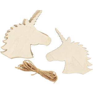 30 Pack 4 Inch Wood Unicorn Crafts Unfinished Wood Unicorn Cutouts Wooden Unicorn Hanging Ornaments DIY Unicorn Craft Gift Tags for Home Party Decoration Craft Project