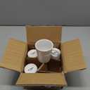 LE TAUCI 5 oz Espresso Mugs, Ceramic Small Stackable Coffee Cups, Designed for Double Shots of Espresso, Lungo and Tea, Perfect for Coffee Machine and Maker, Set of 4, White (5 Fluid Ounces)