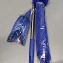ZZ LAZYCOTTAGE Cobweb Duster with Extension Pole, Washable Cleaning Duster Kit with 2 Duster Heads, Cobweb Duster, Corner Brush, Aluminum Telescoping Pole for Ceiling Fan (Blue)