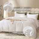 JELLYMONI Plush Duvet Cover Set - Twin Size Beige Striped Fluffy Comforter Cover 2pcs Bedding Set Luxury Ultra Soft Faux Fur Duvet Cover with Zipper and 1 Pillowcase (NO Comforter) (Twin(68"90"))