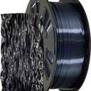 Silk Black PLA Satin Shiny 3D Printer Filament, 1.75mm Diameter 1kg Spool 2.2lbs for FDM 3D Printers