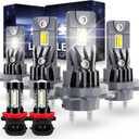 Light Bulbs Compatible for VW Passat 2012-2015, High and Low Beam, Fog Lights, 6500K Cool White, Plug and Play, 5000 Lumens, 6 PCS