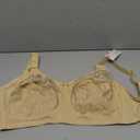 TELIMUSSTO Women's Floral Lace Bra Plus Size Firm Hold Non Wired Non Padded Full Coverage Minimizer (40H, Beige)