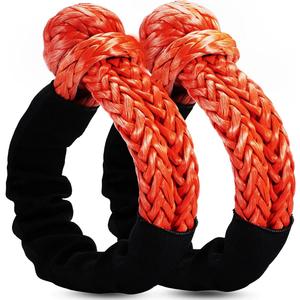 Soft Shackle 1/2" X 22 Inch (57,000LBS) Breaking Strength, Synthetic Road Recovery Rope for Sailing SUV ATV 4X4 Truck Jeep 2 Pack -Safer Than Metal Shackle
