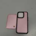 Compatible with Magsafe for iPhone 14 Pro Wallet Case Magnetic Card Holder, RFID Blocking 2 in 1 Detachable Kickstand Shockproof Case for Women Men, Pink