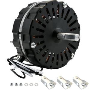 F0510B2944, F0510B2497 Attic Fan Motor Kit Fit for Lomanco 2000 & 1800 Series, Replace Model A0416b2059, A0510B2389, DOW-136-0-34, etc, 3.4 A/60Hz/120 V, 1100RPM 1/10 HP, Black